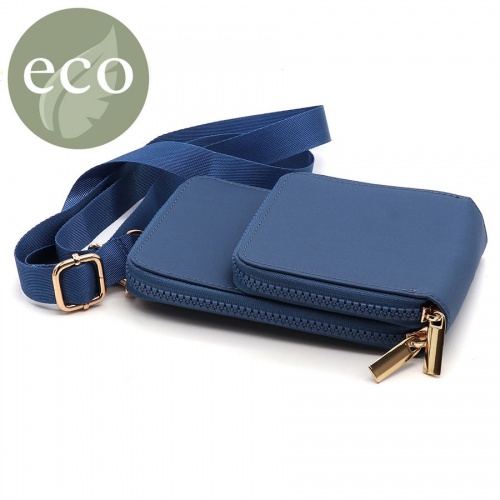 Recycled Nylon Denim Blue Phone Bag by Peace of Mind